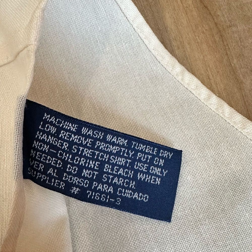 Stafford Wrinkle Free Mens Button Down Shirt Soft Yellow Size 17 / 33 - Picture 10 of 11